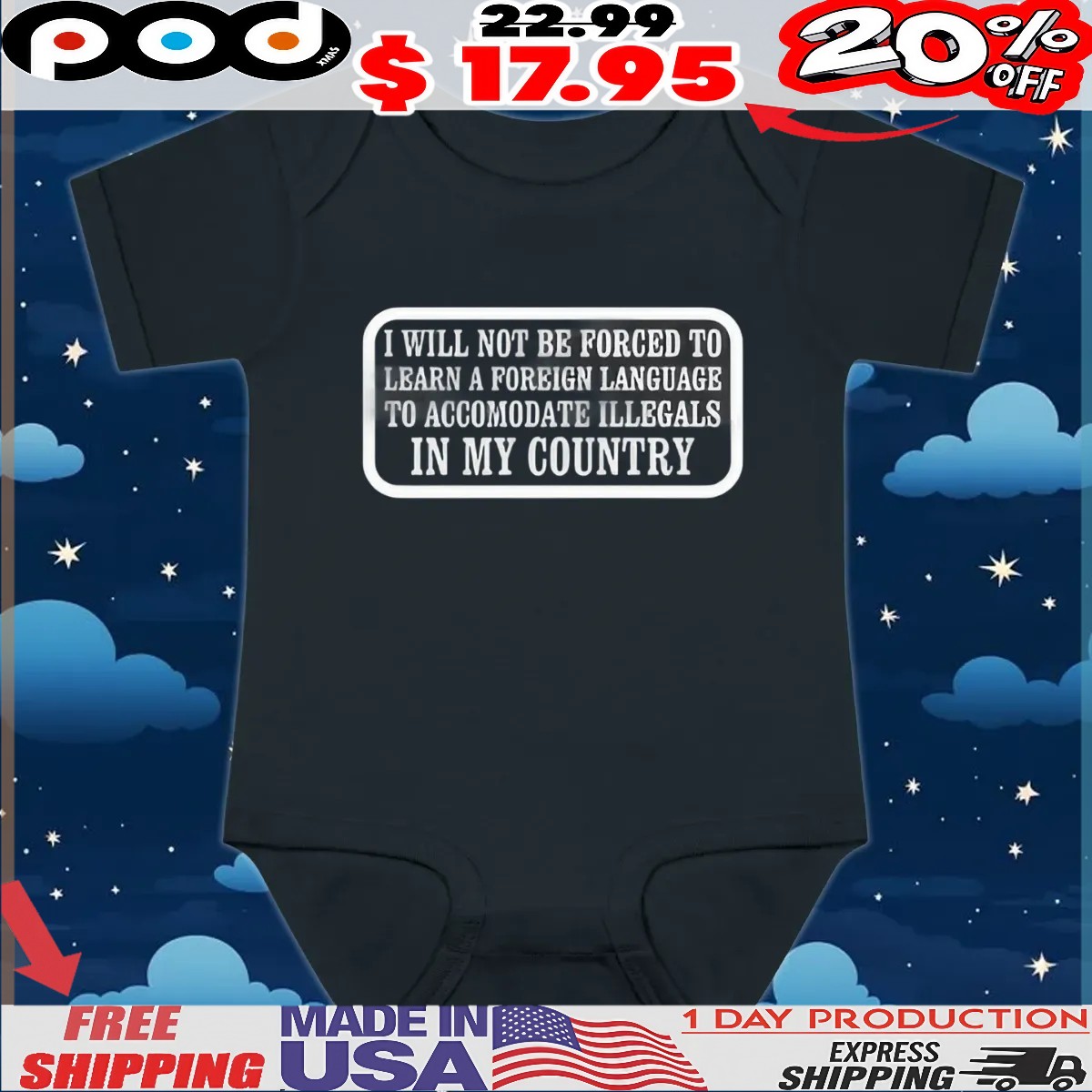 I Will Not Be Forced To Learn A Foreign Language T Shirt