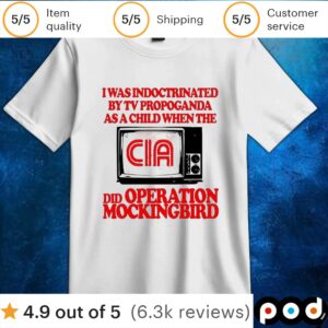 I was indoctrinated by tv propaganda as a child when The CIA t shirt