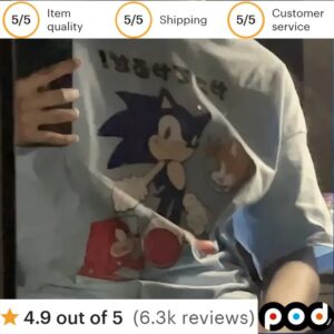 Ichimujin Sonic The Hedgehog, Tails And Knuckles Japanese Text T Shirt