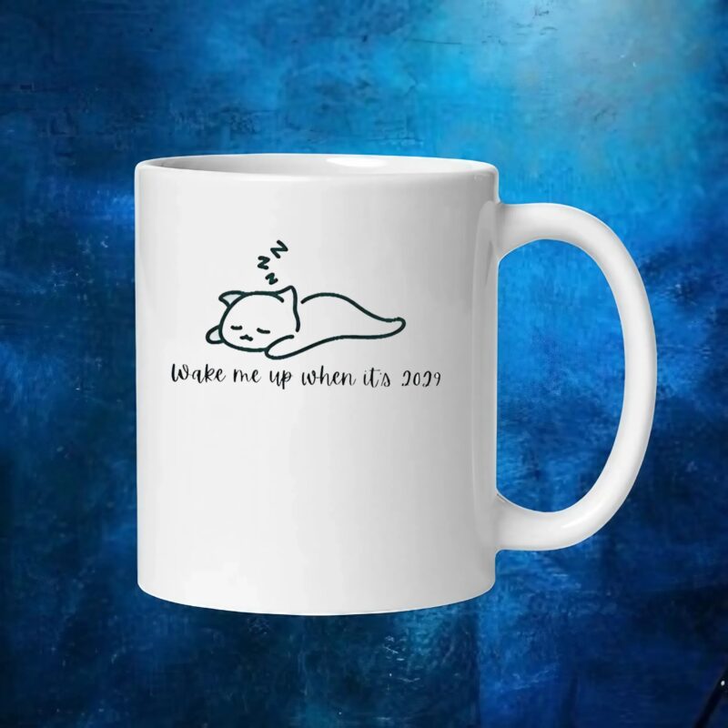 Cat Wake Me Up When It’s 2029 T Shirt