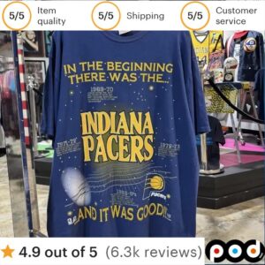 In The Beginning There Was The Indiana Pacers And It Was Good T Shirt