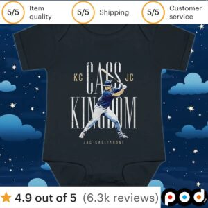 Jac Caglianone Kansas City Royals MLB baseball kingdom t shirt