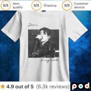 Jeon Jungkook BTS signature t shirt