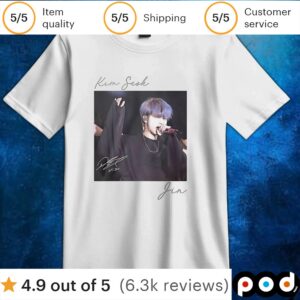 Kim Seokjin BTS signature t shirt