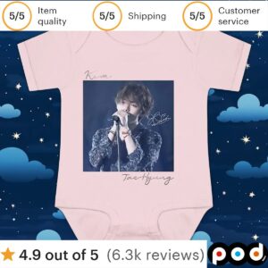 Kim Taehyung BTS signature t shirt