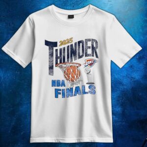 Kristin Chenoweth Wearing Okc Thunder 2025 Nba Finals Retro Net T Shirt