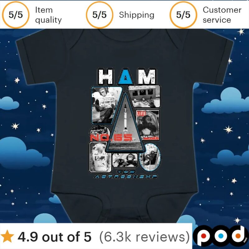 Ham the Original Astronaut T Shirt