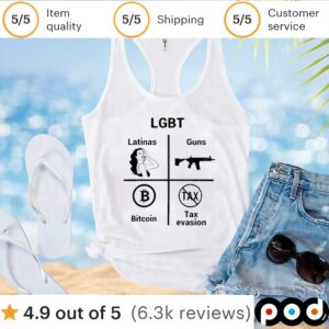 LGBT Latinas Guns Bitcoin Tax Evasion T Shirt