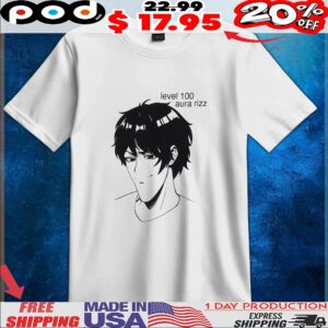 Level 100 Aura Rizz Comic T Shirt