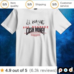 Lil Wayne 500 degreez tracklist t shirt