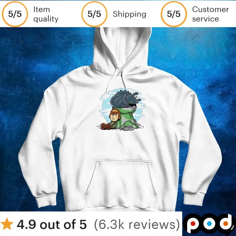 Hiccup and Toothless How to Train Your Dragon X Peanuts relaxing with my dragon t shirt