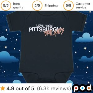 Love From Pittsburgh Bavlands T Shirt