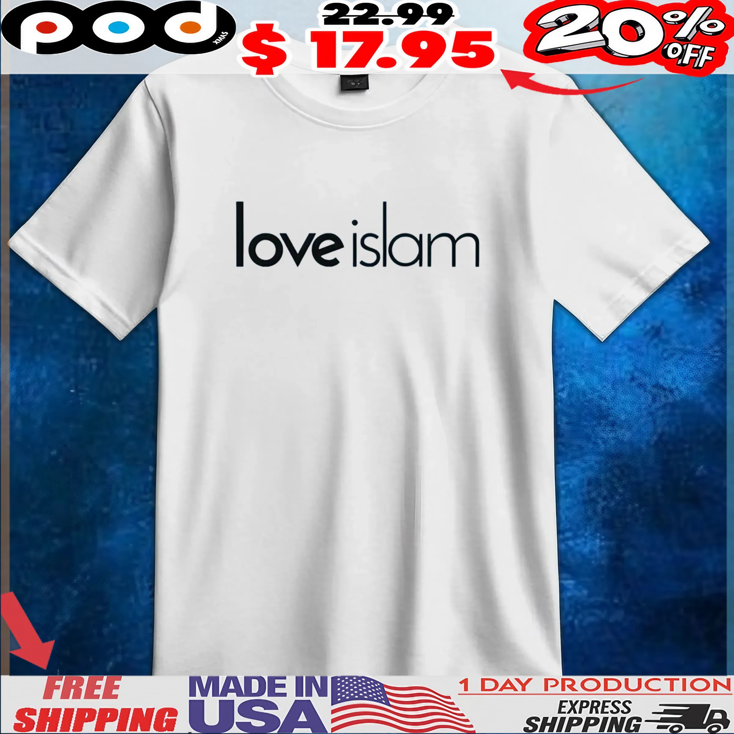 Love Islam T Classic Design Shirt