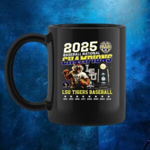 Lsu Tigers Baseball 8x National Champions 2025 Mascot T Shirt