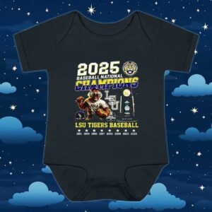 Lsu Tigers Baseball 8x National Champions 2025 Mascot T Shirt