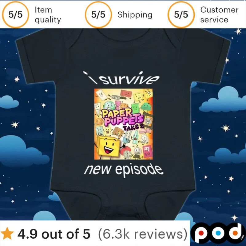 Paper Puppets Take 2 I Survive New Episode T Shirt