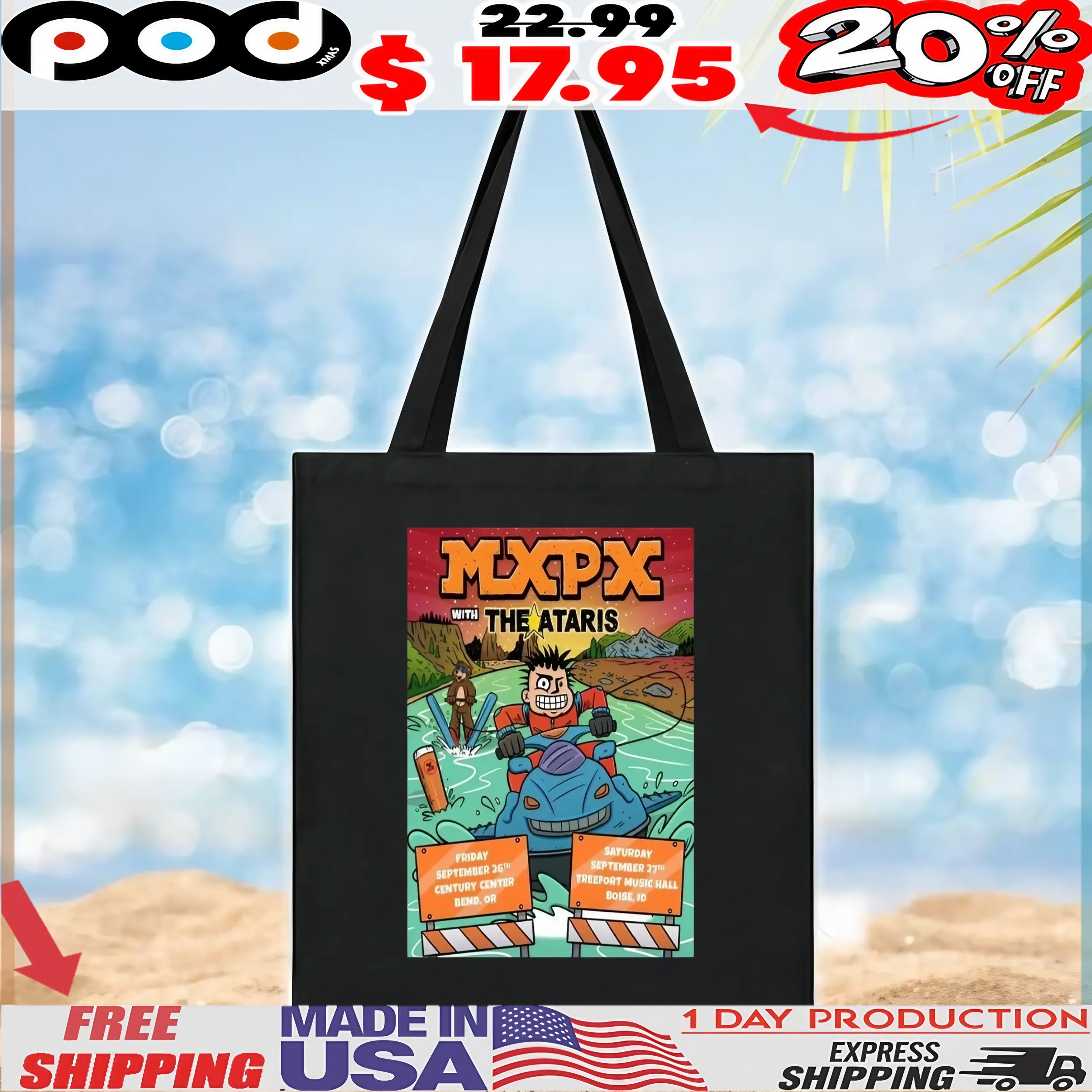 MXPX Sept 26 Century Center Bend OR and Sept 27 Treefort Music Hall Boise ID Poster T Shirt