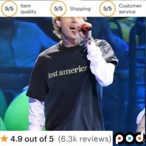 Machine Gun Kelly Wearing Lost America T Shirt