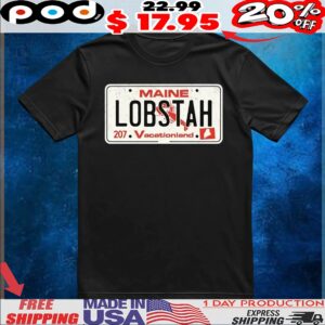 Maine Lobstah License Plate T Shirt
