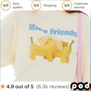 Make Friends Banana Dog T Shirt