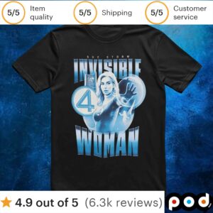 Marvel The Fantastic 4 First Steps Invisible Woman T Shirt