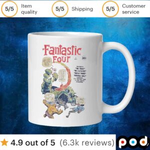 Marvel The Fantastic Four Comic Book Cover T Shirt