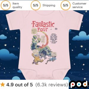 Marvel The Fantastic Four Comic Book Cover T Shirt