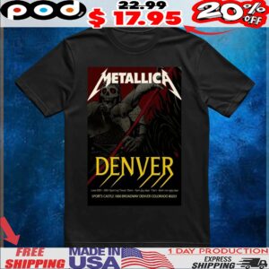 Metallica Concert Tour M72 World Tour June 26 and 29, 2025 Tonight In Denver Colorado Setlist Canvas Poster T Shirt