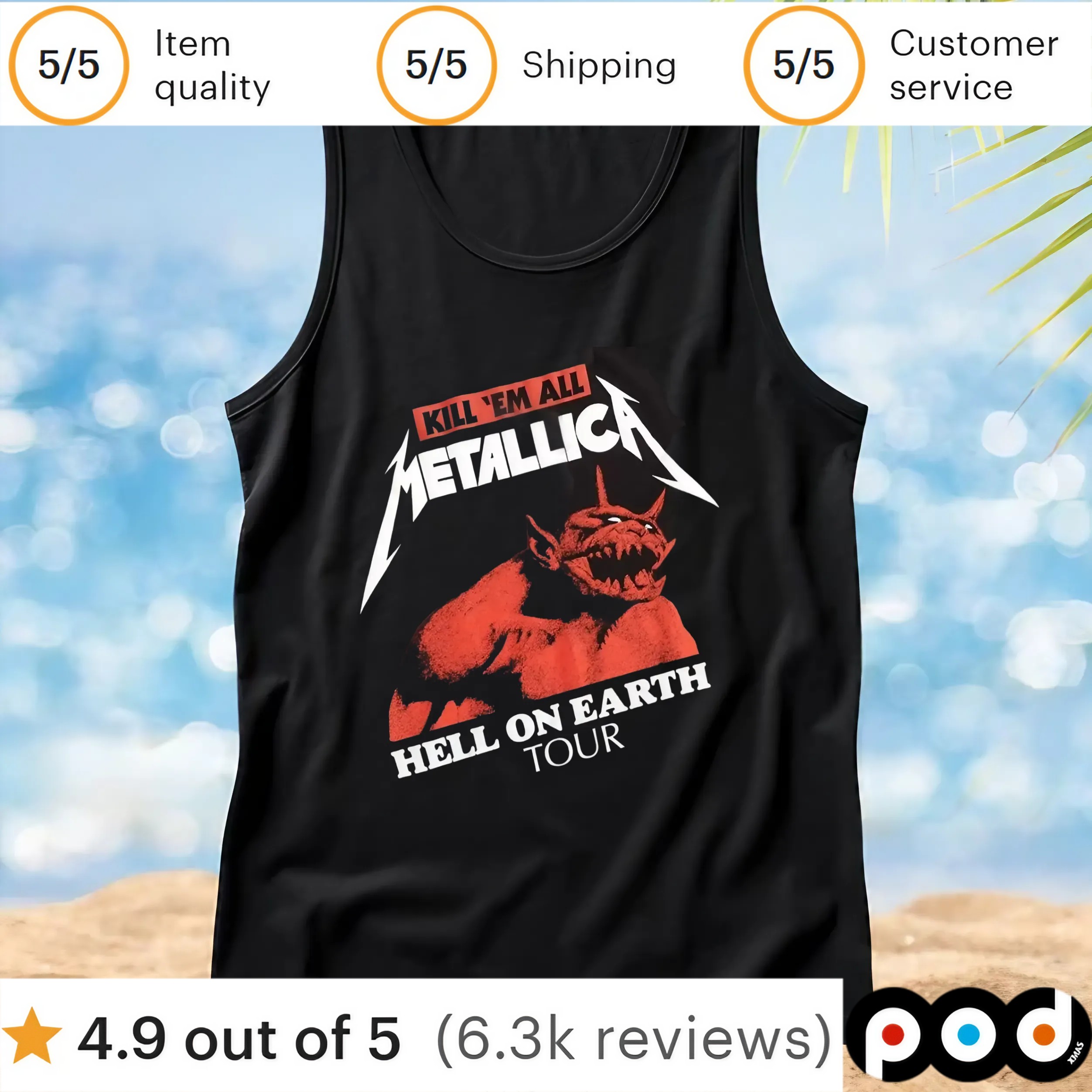 Metallica Kill 'Em All Hell On Earth Tour T Shirt Metallica Kill 'Em All Hell On Earth Tour T Shirt