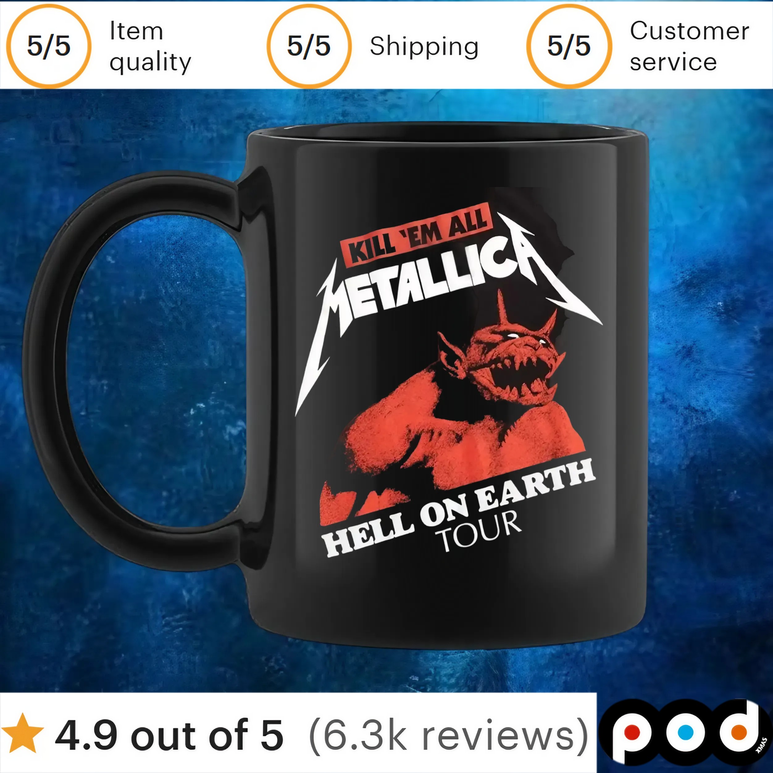 Metallica Kill 'Em All Hell On Earth Tour T Shirt Metallica Kill 'Em All Hell On Earth Tour T Shirt