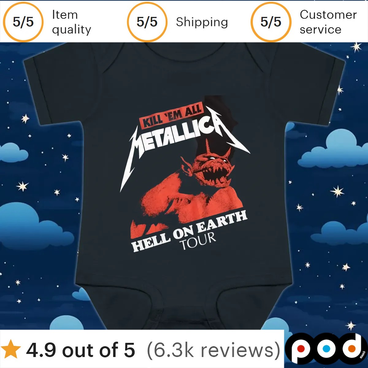 Metallica Kill 'Em All Hell On Earth Tour T Shirt Metallica Kill 'Em All Hell On Earth Tour T Shirt