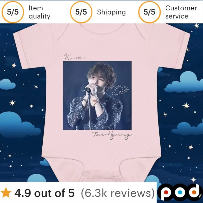Kim Taehyung BTS signature t shirt