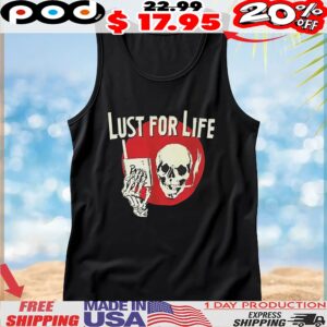 Nicholas Wearing Skull Lust For Life T Shirt