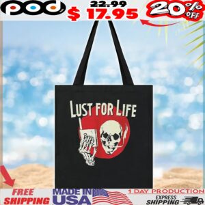 Nicholas Wearing Skull Lust For Life T Shirt