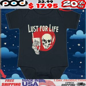 Nicholas Wearing Skull Lust For Life T Shirt