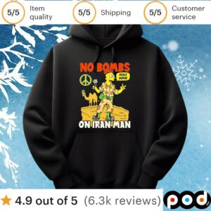 No Bombs On Iran Man Peace Homie Shirt