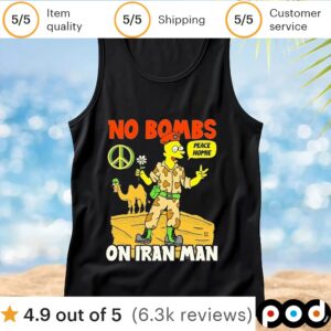 No Bombs On Iran Man Peace Homie Shirt