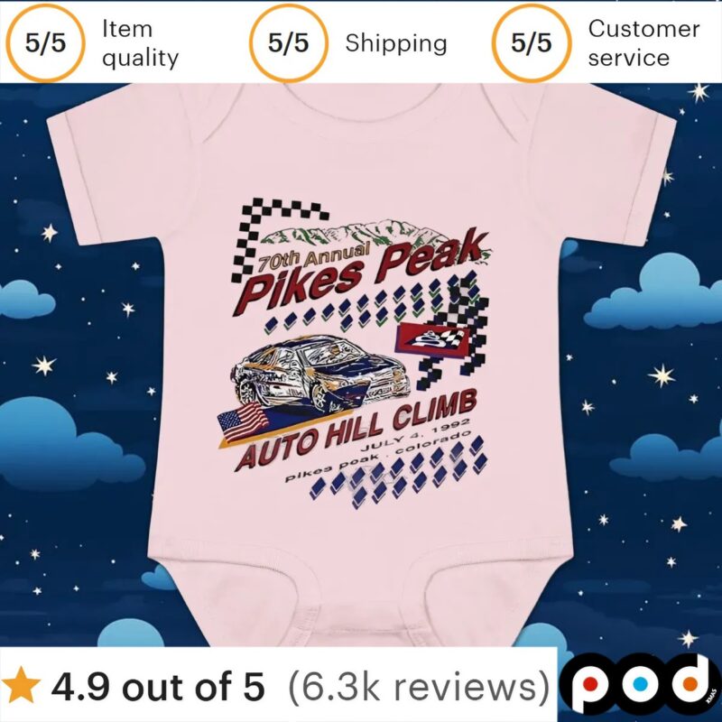 70th annual Pikes Peak Auto Hill Climb t shirt