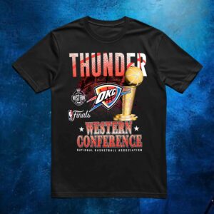 Oklahoma City Thunder 2025 NBA Western Conference Champions Finals Trophy T Shirt