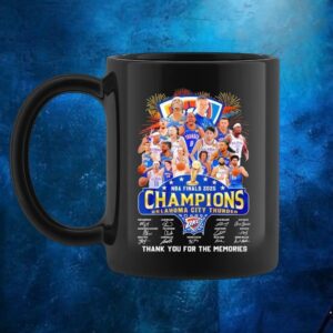 Oklahoma City Thunder NBA Finals 2025 Champion thank you for the memories signatures shirt