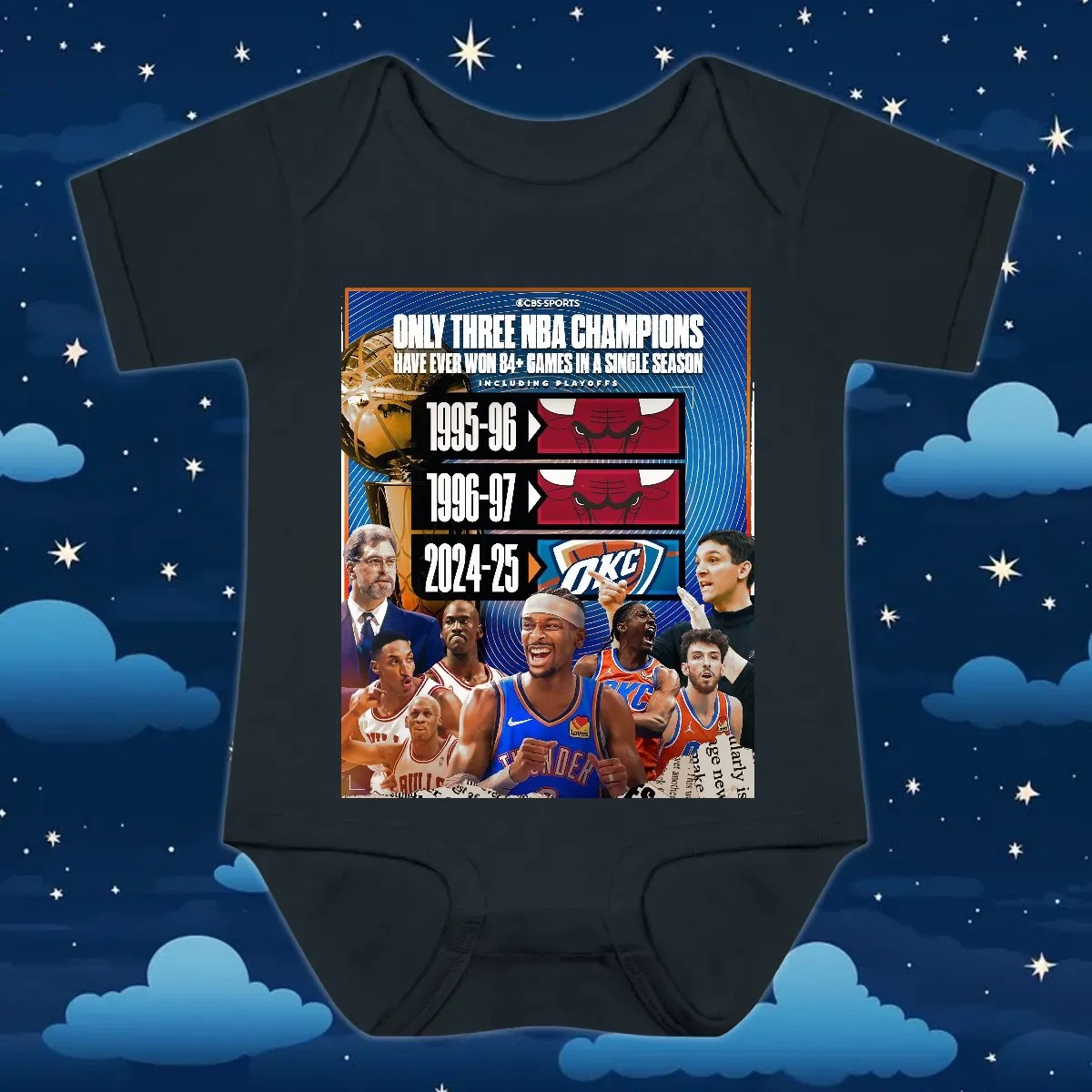 Oklahoma City Thunder Only Three NBA Champions Have Ever Won 84+ Games In A Single Season Including Playoffs T Shirt