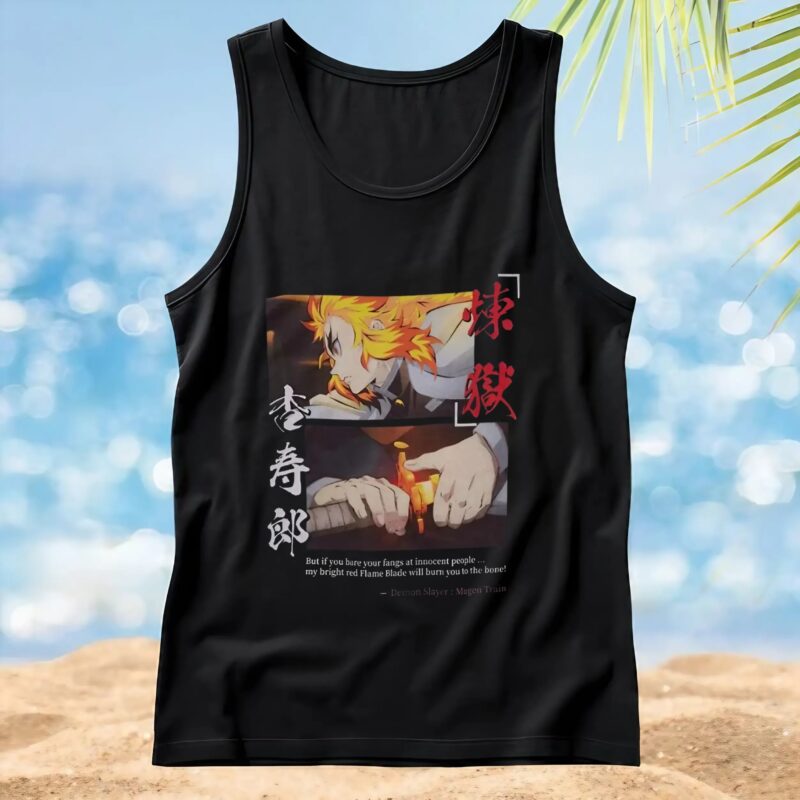 Demon Slayer Kimetsu No Yaiba Rengoku Sword Anime T Shirt