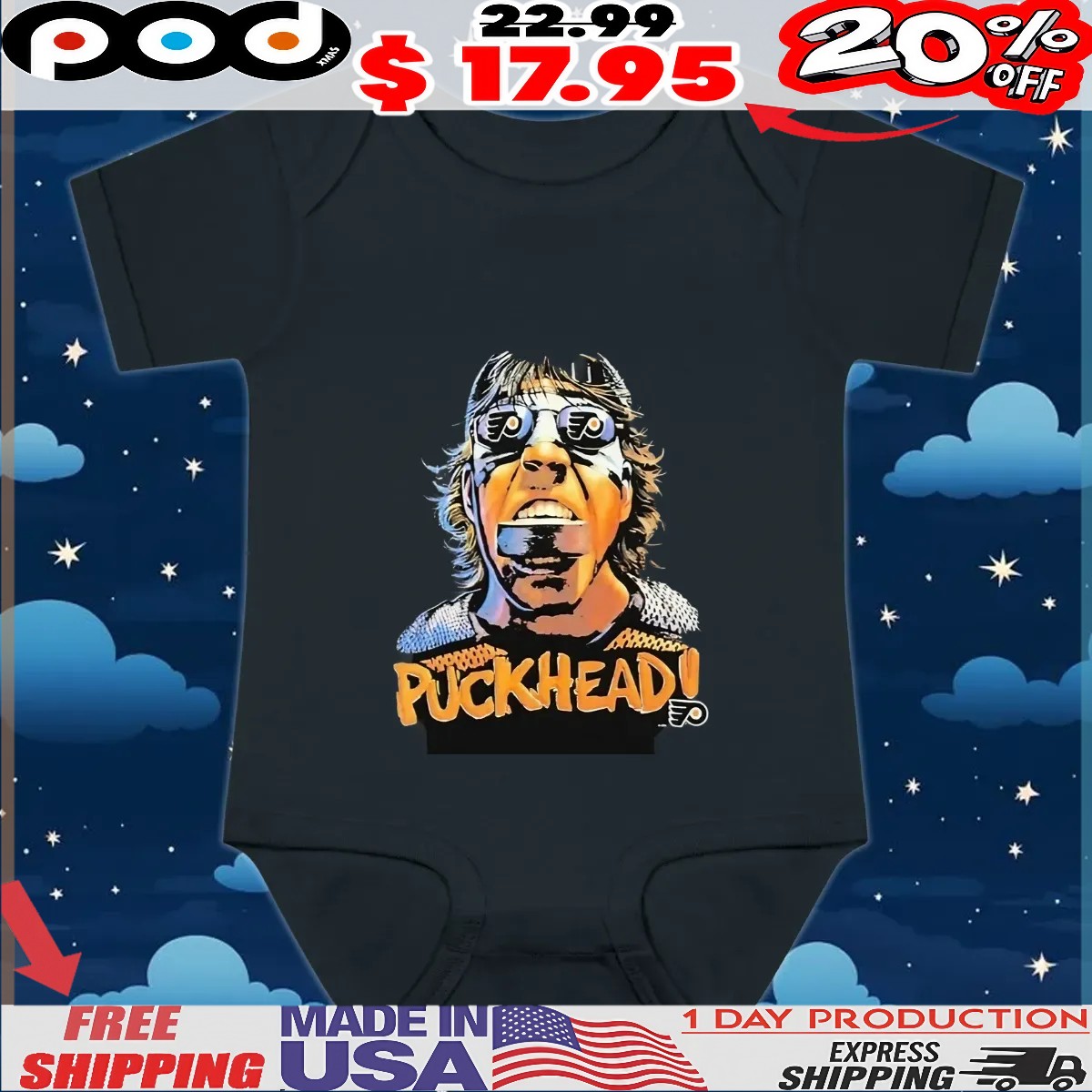 Philadelphia Flyers Puckhead Nhl 90’s T Shirt Philadelphia Flyers Puckhead Nhl 90’s T Shirt
