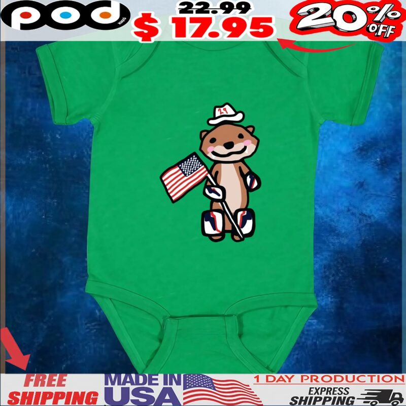 Patriotic Otter Flag T Shirt
