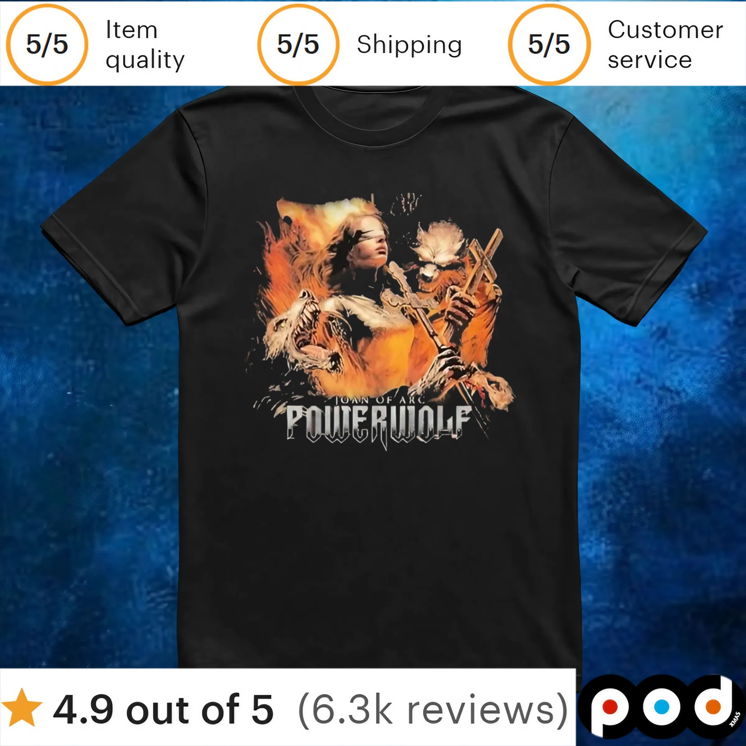 Powerwolf The Story Of Joan Of Arc New Video From Latest Album Wake Up The Wicked T Shirt