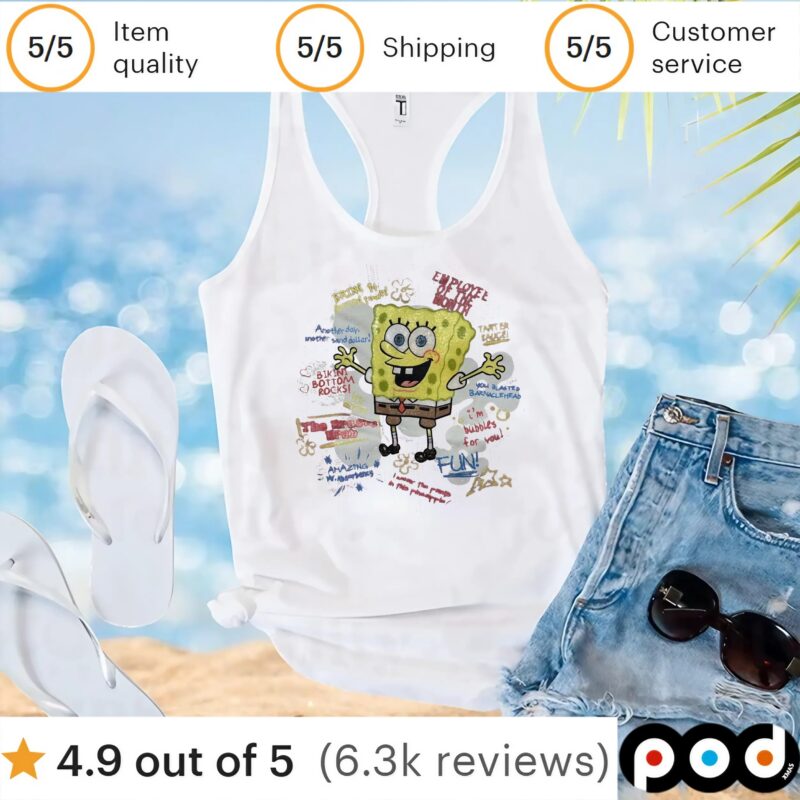 A SpongeBob collage shirt design from 2005 t shirt A SpongeBob collage shirt design from 2005 t shirt
