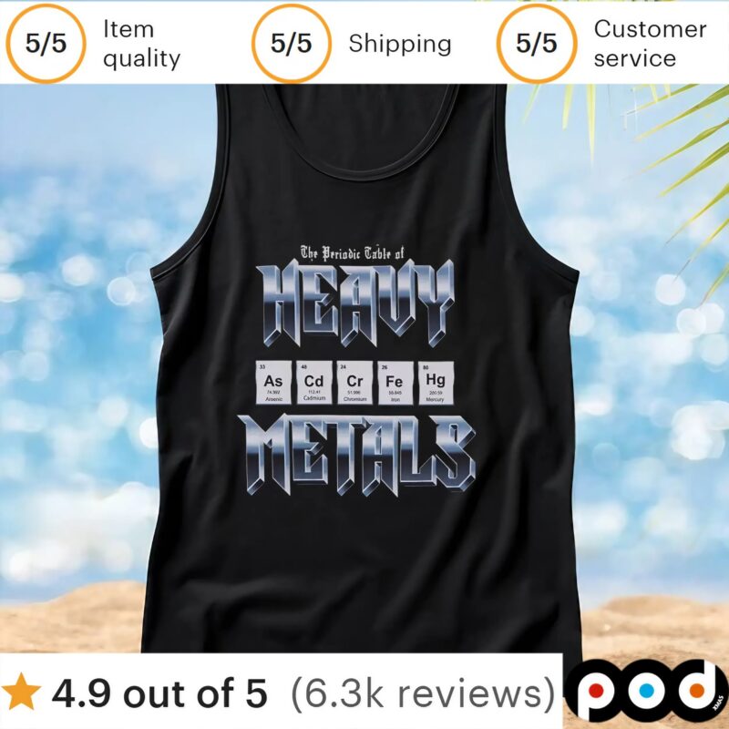 Heavy Metals Periodic Table T Shirt