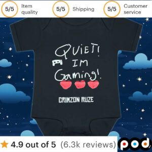 Quiet! Im Gaming! Crimzon Ruze T Shirt