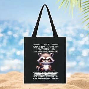 Raccoon I am a grumpy woman I am who I am t shirt