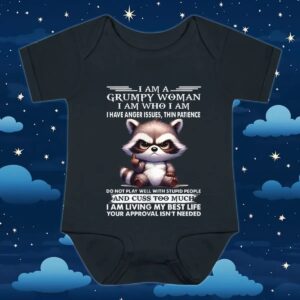 Raccoon I am a grumpy woman I am who I am t shirt